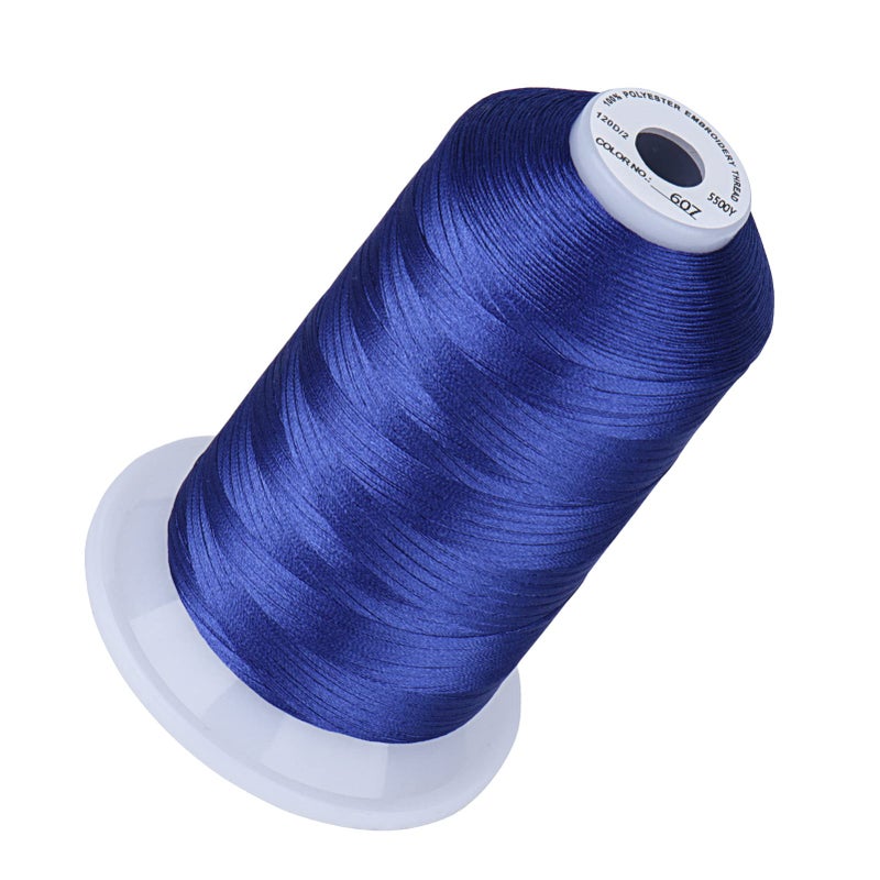 Simthread 5500Yds Embroidery Thread, 5000M High-Yardage 40WT 100% Polyester Thread - 170+ Vivid Colors, High-Speed Rated - Compatible with Brother, Singer, Janome & More - Wisteria Violet 607 - Image 1